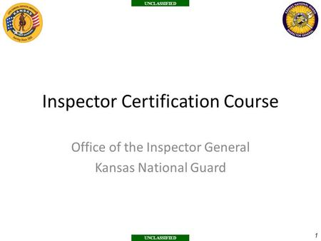 Inspector Certification Course