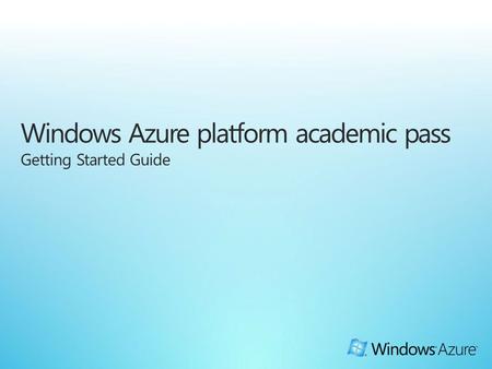 Includes the following resources: Windows Azure 2 small compute instances 35GB of storage 50,000,000 storage transactions 10 Shared WebSites 10 Shared.