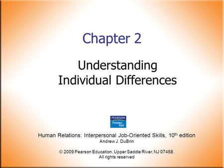 Understanding Individual Differences