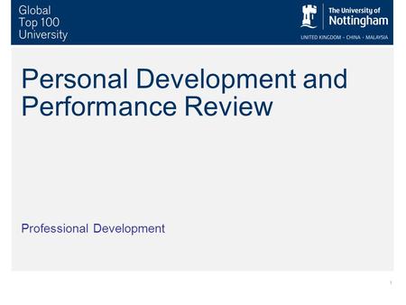 1 Personal Development and Performance Review Professional Development.