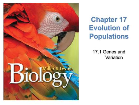 Chapter 17 Evolution of Populations