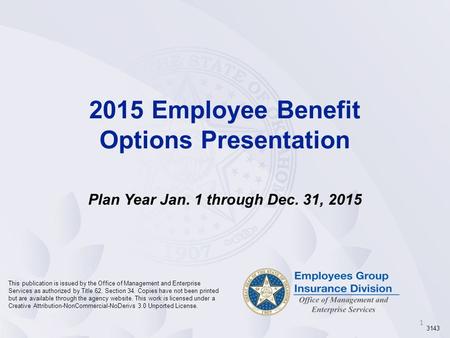 2015 Employee Benefit Options Presentation