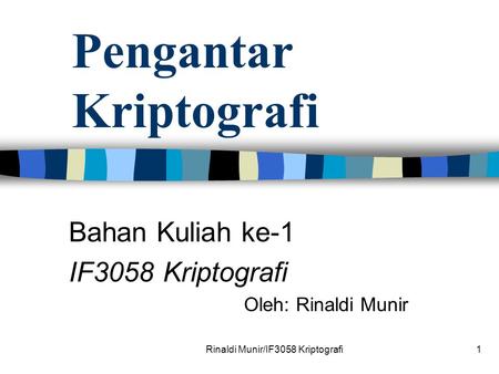 Pengantar Kriptografi