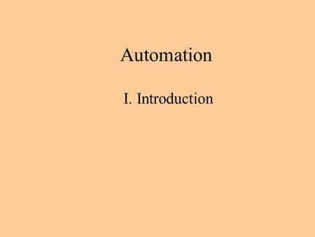 Automation I. Introduction. transmitter actuator Structure of control system Process or plant Material flow sensorstransducers actuating units actuating.