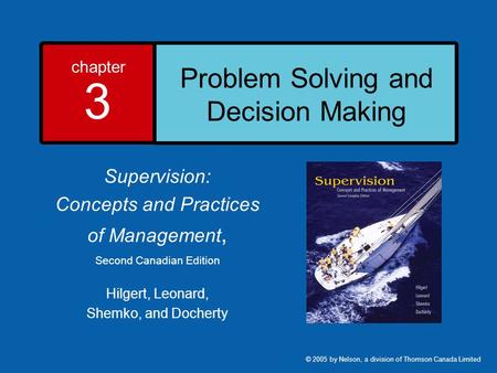 Problem Solving and Decision Making