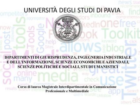 UNIVERSITÀ DEGLI STUDI DI PAVIA