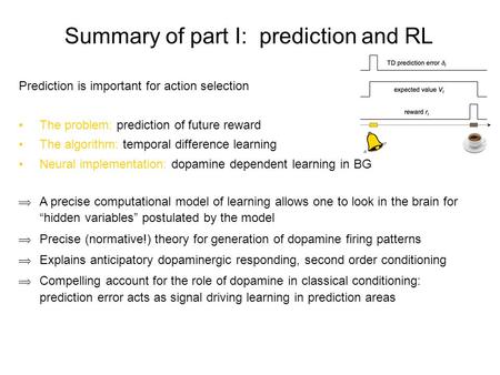 Summary of part I: prediction and RL