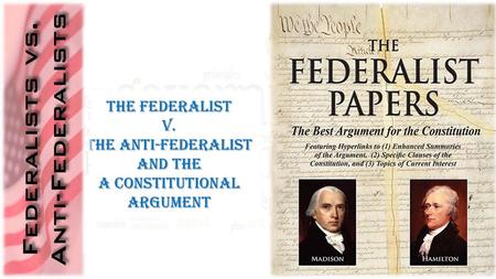 The Great Compromise  There was this very emotional debate raging between the large and small states over the issue of representation.  The convention.