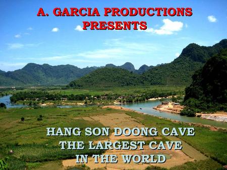 A. GARCIA PRODUCTIONS PRESENTS