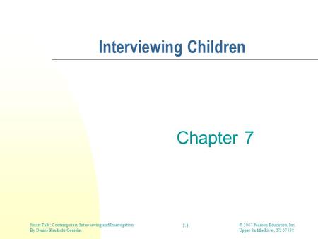 Interviewing Children