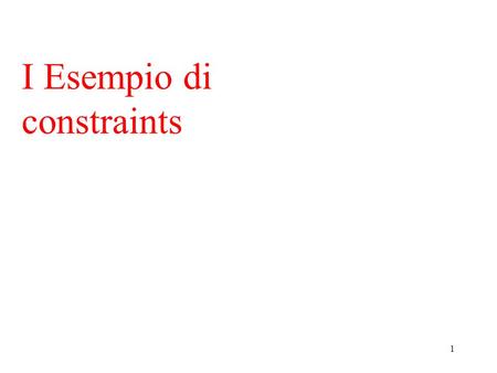 1 I Esempio di constraints. 2 DROP TABLE regions; CREATE TABLE regions ( region_id NUMBER CONSTRAINT region_id_nn NOT NULL, region_name VARCHAR2(25) );