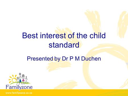 Best interest of the child standard