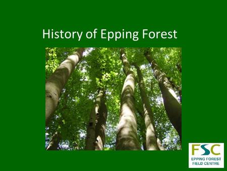 History of Epping Forest. Location of Epping Forest 9 km from central London 4 km wide by 19km long 3, 195.8 Hectares large = 7,897 Acres = 31.96 km 2.