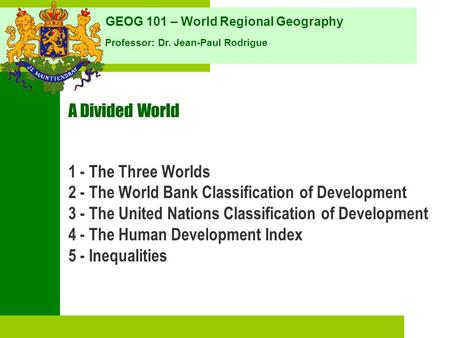 A Divided World 1 - The Three Worlds