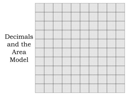 Decimals and the Area Model