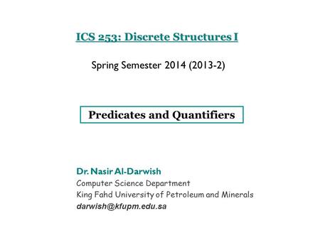 Propositional Predicate