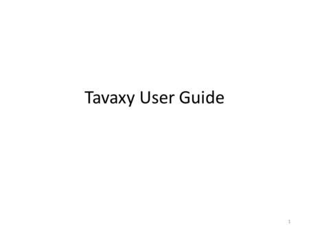 Tavaxy User Guide.