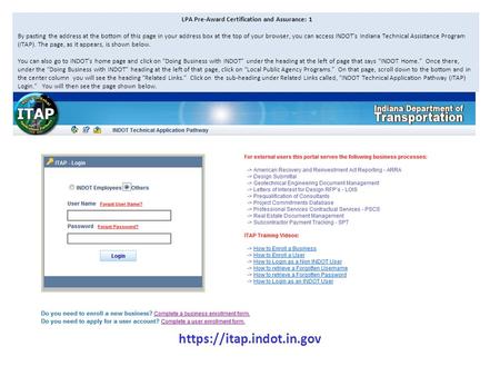 LPA Pre-Award Certification and Assurance: 1 By pasting the address at the bottom of this page in your address box at the top of your browser, you can.