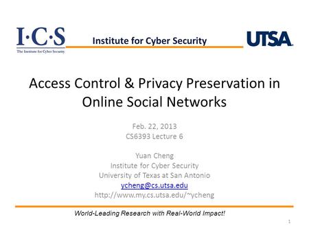 Access Control & Privacy Preservation in Online Social Networks