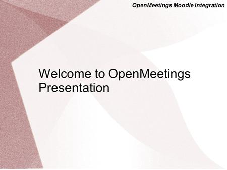 OpenMeetings Moodle Integration