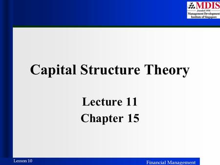 Capital Structure Theory