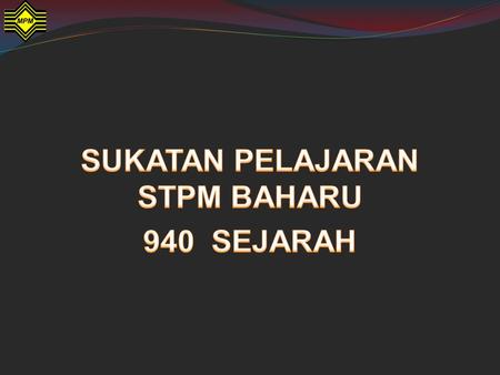 SUKATAN PELAJARAN STPM BAHARU