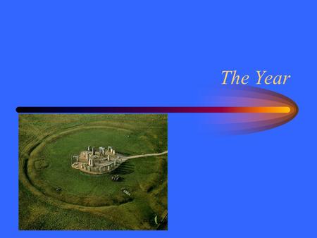 The Year. Changing Days The length of the day varies over time. –Sunrises at different places on the horizon –Changes in patterns of stars – Major weather.