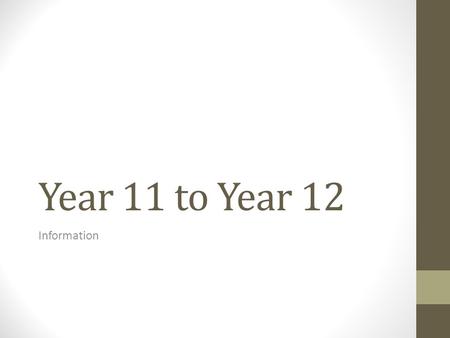 Year 11 to Year 12 Information. THE CAREERS Mr Duncan Pitt –Careers and Transitions Coordinator Ms Irene Vafeas-Walsham – VET and Work.