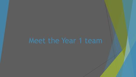 Meet the Year 1 team.