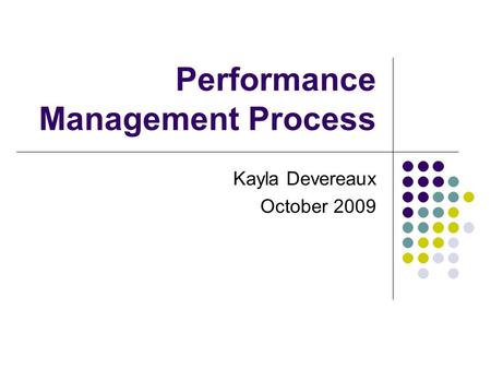 Performance Management Process