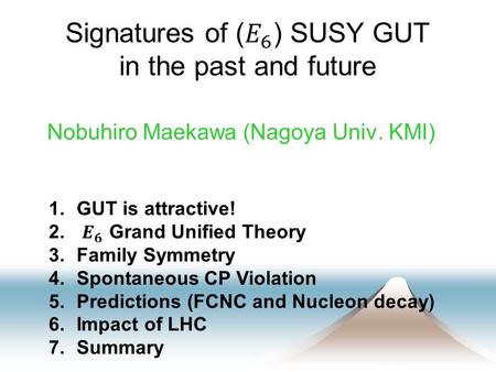 Nobuhiro Maekawa (Nagoya Univ. KMI) TexPoint fonts used in EMF. Read the TexPoint manual before you delete this box.: AA.