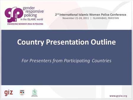 Country Presentation Outline