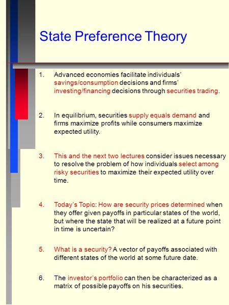 State Preference Theory