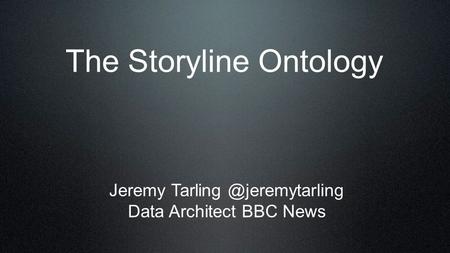 The Storyline Ontology