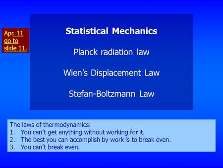 Statistical Mechanics