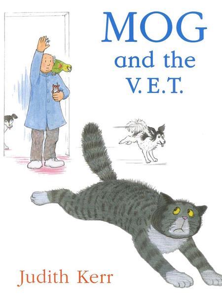 One day Mog was trying to catch a butterfly. She jumped high in the air. She jumped and jumped. Suddenly something happened to her paw. It was very sore.