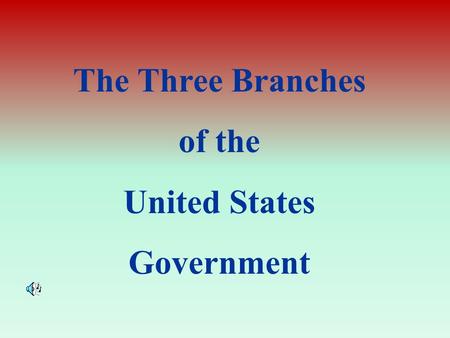 The Three Branches of the United States Government.