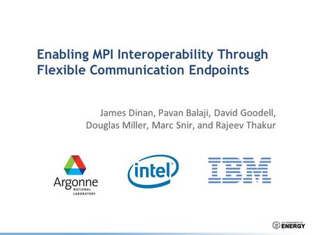 Enabling MPI Interoperability Through Flexible Communication Endpoints