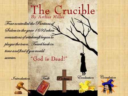 Fear controlled the Puritans of Salem in the year 1692 when accusations of witchcraft began to plague the town. Travel back in time and find if you would.