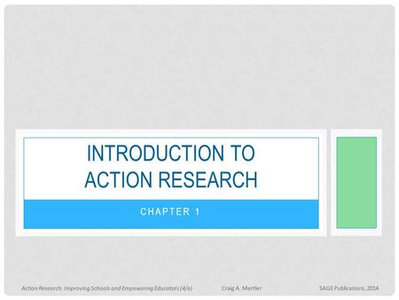 Introduction to Action research