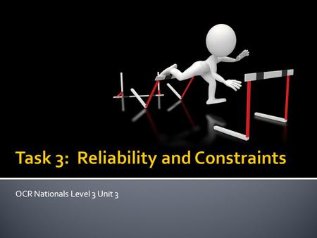 OCR Nationals Level 3 Unit 3. March 2012 M Morison Know the different types of errors that can affect a study Understand why it is necessary to identify.