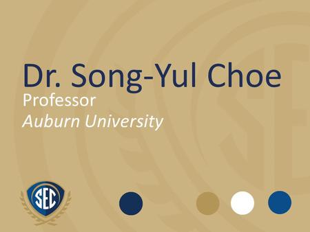 Dr. Song-Yul Choe Professor Auburn University.