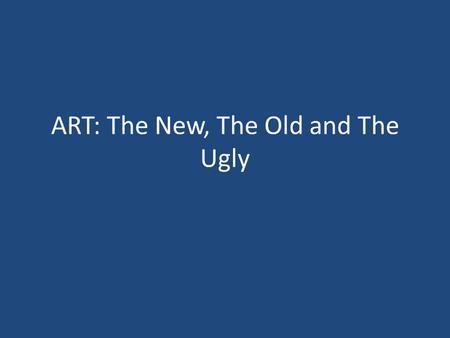 ART: The New, The Old and The Ugly. Our Current ARVS The Nucleoside/ Nucleotide Reverse Transcriptase Inhibitors (NRTIs/ NtRTIs) The Non-Nucleoside Reverse.