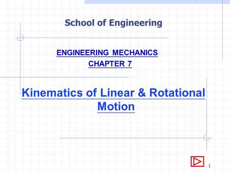 ENGINEERING MECHANICS CHAPTER 7