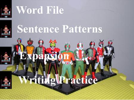 Word File Sentence Patterns Expansion Writing Practice.