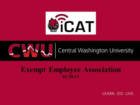 Exempt Employee Association 01/29/13. Agenda iCAT Objectives CedarCrestone Overview Project Scope and Timeline Project Methodology What is Changing and.