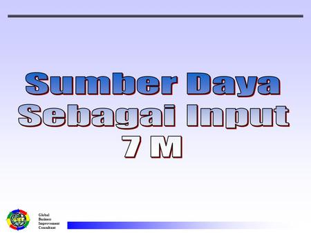 Global Business Improvement Consultant. Global Business Improvement Consultant PROSES SUMBER DAYA HASIL DAMPAK MASUKAN KELUARAN Process Input Output Outcome.