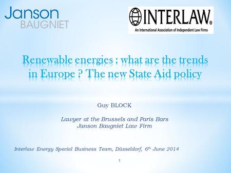 Interlaw Energy Special Business Team, Düsseldorf, 6th June 2014