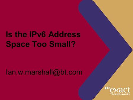 Is the IPv6 Address Space Too Small?