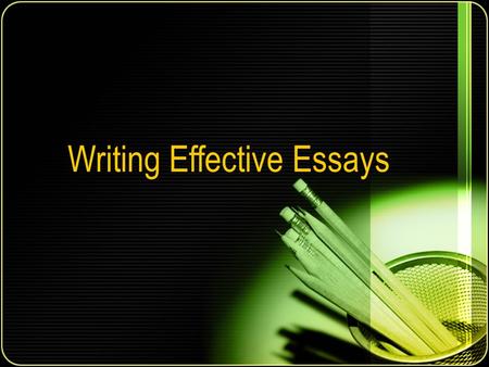 Writing Effective Essays. Why Colleges Ask For Essays College admission committees read thousands of applications, and most of the content reduces the.